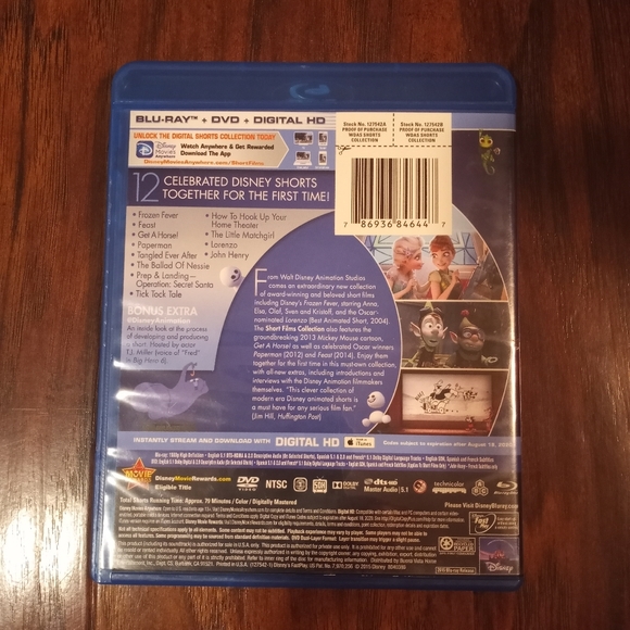 Walt Disney's SHORT FILMS COLLECTION on BLU-RAY ONLY - Picture 2 of 2